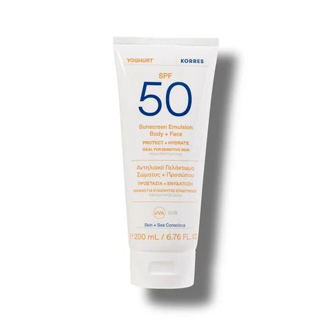 KORRES - YOGHURT Αντηλιακό Γαλάκτωμα Σώματος & Προσώπου SPF50 - 200ml